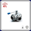 304 or 316L Sanitary Stainless Steel Three Way Clamped Ball Valve